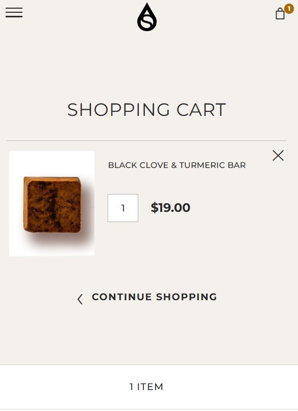 The cart on a phone